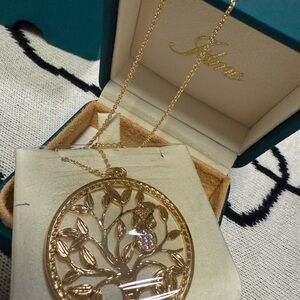 Ina Gold Floral Medallion Necklace